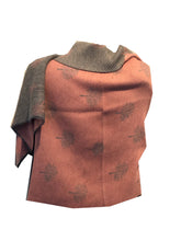 Load image into Gallery viewer, Pamper Yourself Now Women's Reversible Two Tone Blanket Pleated Winter/Autumn Scarf wrap Shawl with Mulberry Trees. Great for Gifts. (Grey/Mustard)