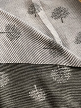 Load image into Gallery viewer, Charcoal / Light Grey Mulberry design pleated scarf for women in lightweight acrylicoal