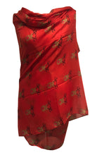 Load image into Gallery viewer, Pamper Yourself Now Red with red Nose Rudolph Reindeer Christmas Long Scarf