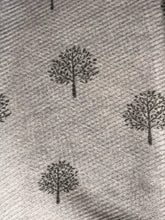 Load image into Gallery viewer, Charcoal / Light Grey Mulberry design pleated scarf for women in lightweight acrylic