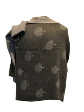 Load image into Gallery viewer, Charcoal / Light Grey Mulberry design pleated scarf for women in lightweight acrylicoal