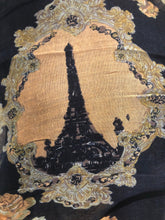 Load image into Gallery viewer, Pamper Yourself Now Blue Eiffel Tower with Flower Design Scarf. Lovely Long Soft Scarf Fantastic Gift