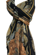Load image into Gallery viewer, Pamper Yourself Now Blue Eiffel Tower with Flower Design Scarf. Lovely Long Soft Scarf Fantastic Gift