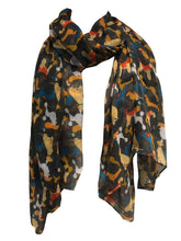 Load image into Gallery viewer, Pamper Yourself Now Grey Overlapping Dogs Multi Coloured Scarf Sausage Dog Dalmatian Irish Wolfhound Doodle