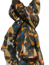 Load image into Gallery viewer, Pamper Yourself Now Grey Overlapping Dogs Multi Coloured Scarf Sausage Dog Dalmatian Irish Wolfhound Doodle