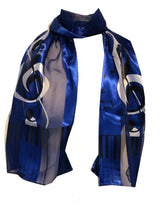 Load image into Gallery viewer, blue music scarf