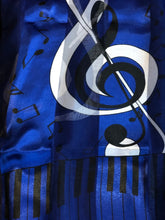 Load image into Gallery viewer, blue music scarf