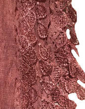 Load image into Gallery viewer, Middle pink leaf lace scarf