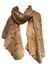 Load image into Gallery viewer, Pamper Yourself Now Peach Kissing Flamingo Long Soft Scarf