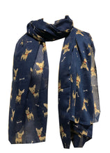Load image into Gallery viewer, Blue Chihuahua dog scarf