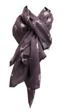 Load image into Gallery viewer, White fancy poodle design soft long scarf