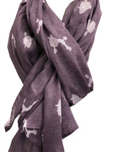 Load image into Gallery viewer, White fancy poodle design soft long scarf