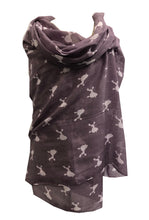 Load image into Gallery viewer, White fancy poodle design soft long scarf