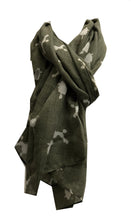 Load image into Gallery viewer, White fancy poodle design soft long scarf