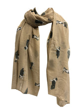 Load image into Gallery viewer, Beige border collie dog scarf