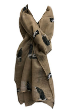 Load image into Gallery viewer, Beige border collie dog scarf