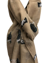 Load image into Gallery viewer, Beige border collie dog scarf