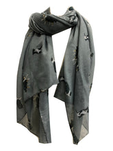 Load image into Gallery viewer, Grey border collie dog scarf