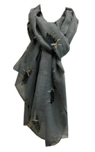 Load image into Gallery viewer, Grey border collie dog scarf