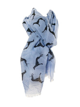 Load image into Gallery viewer, sky blue greyhound scarf