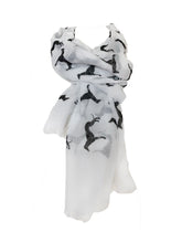 Load image into Gallery viewer, Grey greyhound scarf