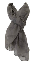 Load image into Gallery viewer, Pamper Yourself Now Big Scarf with Beige with Brown Music Notes Print Scarf. Lovely Warm Winter Scarf Fantastic Gift
