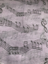 Load image into Gallery viewer, Pamper Yourself Now Big Scarf, Pink with Brown Music Notes Print Scarf. Lovely Warm Winter Scarf Fantastic Gift