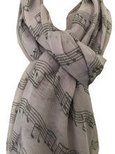 Load image into Gallery viewer, Pamper Yourself Now Big Scarf, Pink with Brown Music Notes Print Scarf. Lovely Warm Winter Scarf Fantastic Gift