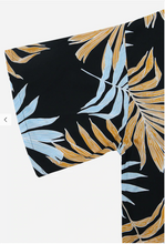 Load image into Gallery viewer, Black long Safari print light weight Kimono great for a summer robe or a beach cover up. (a120)