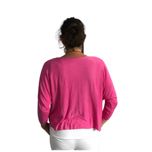 Load image into Gallery viewer, Ladies fuchsia pink Layer Top with Necklace (A91)