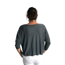 Load image into Gallery viewer, Ladies dark grey Layered Top with Necklace (a91)