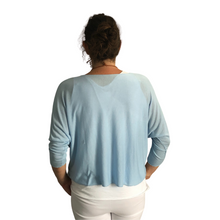 Load image into Gallery viewer, Amanda Ladies 2 Piece Layer Plain Top with Necklace with 3/4 Sleeves (A91) (Sky blue )