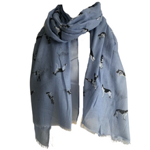 Load image into Gallery viewer, Blue German Shepherd Design Long Scarf/wrap