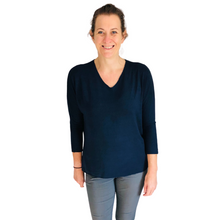 Load image into Gallery viewer, Ladies Navy Blue V-neck Jumper (A126)