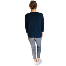 Load image into Gallery viewer, Ladies Navy Blue V-neck Jumper (A126)

