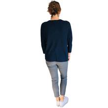 Load image into Gallery viewer, Ladies Navy Blue V-neck Jumper (A126)