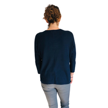 Load image into Gallery viewer, Ladies Navy Blue V-neck Jumper (A126)