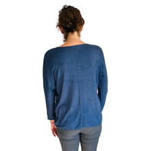 Load image into Gallery viewer, Ladies Denim Blue V-neck Jumper (A126)