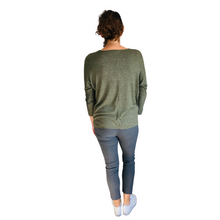 Load image into Gallery viewer, Ladies Khaki V-neck Jumper (A126)