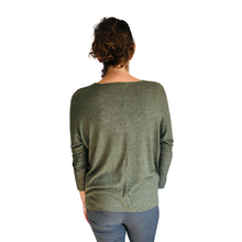 Load image into Gallery viewer, Ladies Khaki V-neck Jumper (A126)