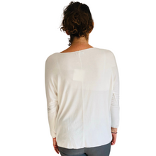 Load image into Gallery viewer, Ladies White V-neck Jumper (A126)