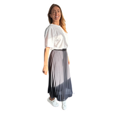 Load image into Gallery viewer, Grey pleated skirt size 10