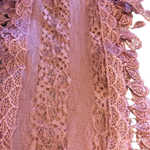 Load image into Gallery viewer, Baby pink leaf lace scarf
