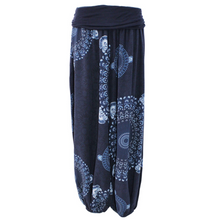 Load image into Gallery viewer, Navy Blue Mandala Print harem Trousers for women (142)