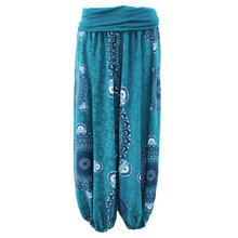 Load image into Gallery viewer, Petrol Mandala Print harem Trousers for women (142)
