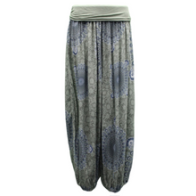 Load image into Gallery viewer, Khaki Green Mandala Print harem Trousers for women (142)
