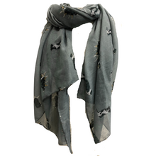 Load image into Gallery viewer, Grey border collie dog scarf