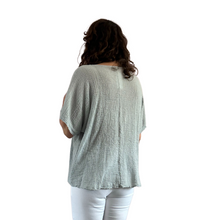 Load image into Gallery viewer, Light grey Plain Crinkle cotton top for women. (A147)

