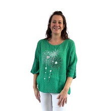 Load image into Gallery viewer, Green with Heart firework T shirt 100% cotton (A108)