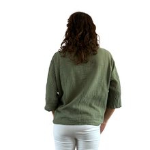 Load image into Gallery viewer, Khaki Greenn with Heart firework T shirt for women (A108)